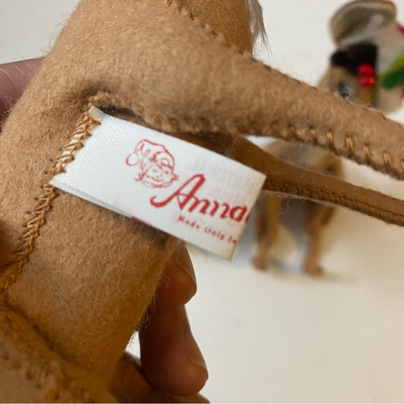 VTG Annalee Mobilitee Dolls Standing Sitting Deer Santa Hat Christmas - Picture 7 of 8